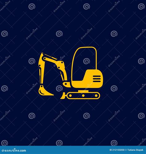 mini digger logo|Mini Excavator Logo Illustrations & Vectors .